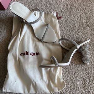 Cult Gaia Women's Silver Heeled Sandals